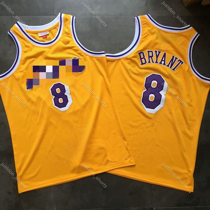 

basketball jersey Los men Angeles Lakers Kobe 8 Bryant Yellow Mitchell & Ness Rookie Swingman 1996-97th, Black;red