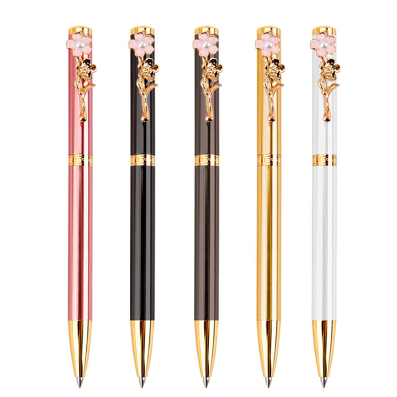 

New Creative Peach blossom Gel Pens Fashion Pens For School Office Stationery Elegant Women Girl Gift
