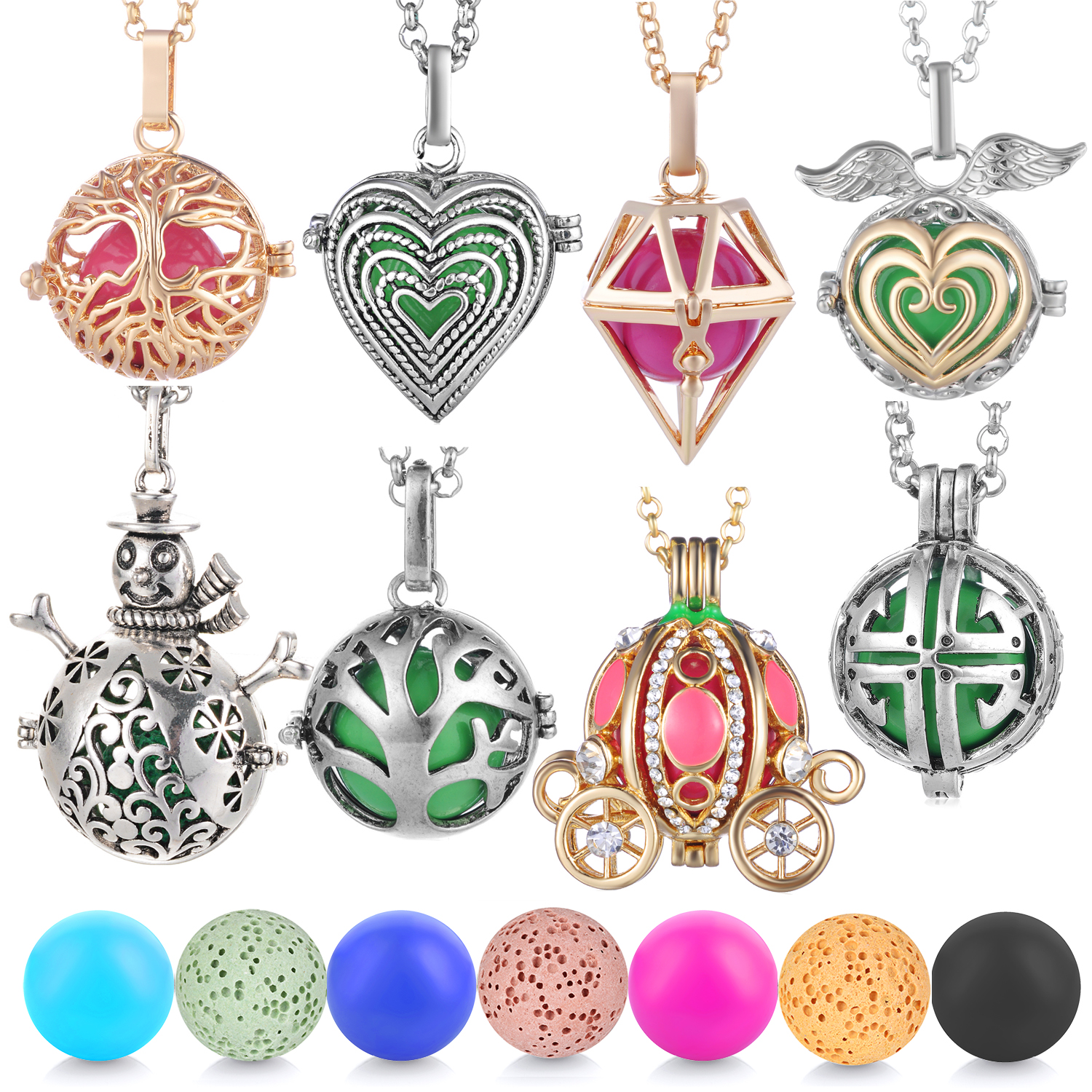 

Harmony Bola Locket open Cage Pendant for Angel Caller Chime Ball Mexcian Bola Floating Lockets Charms VA-252