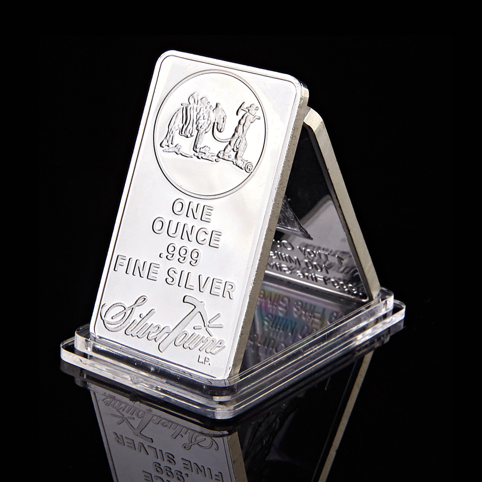 1oz Towne Mint Silver Bar American Prospector Craft US Union Metal Coin Collectible Value-image-631220887