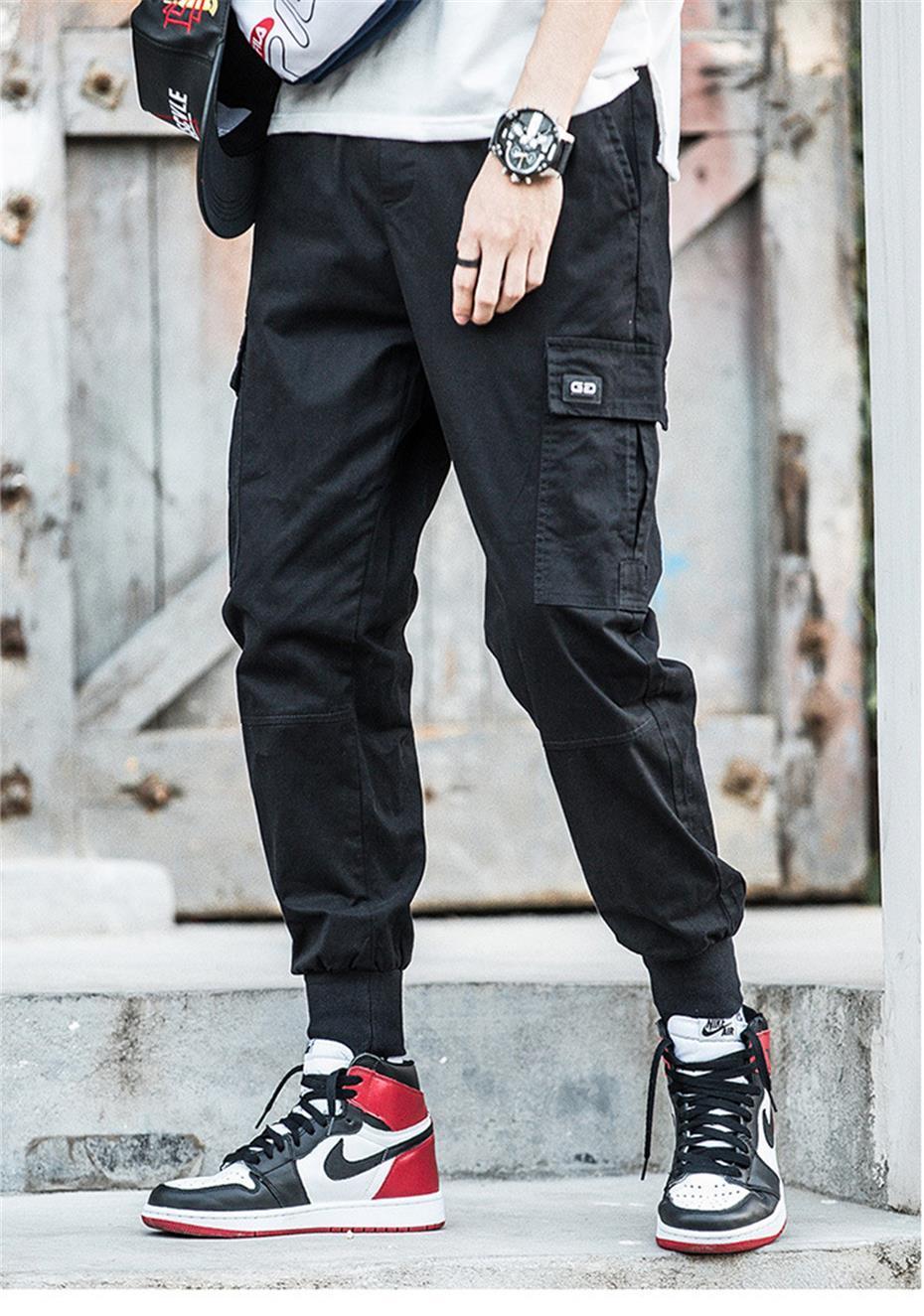 black cargo harem pants