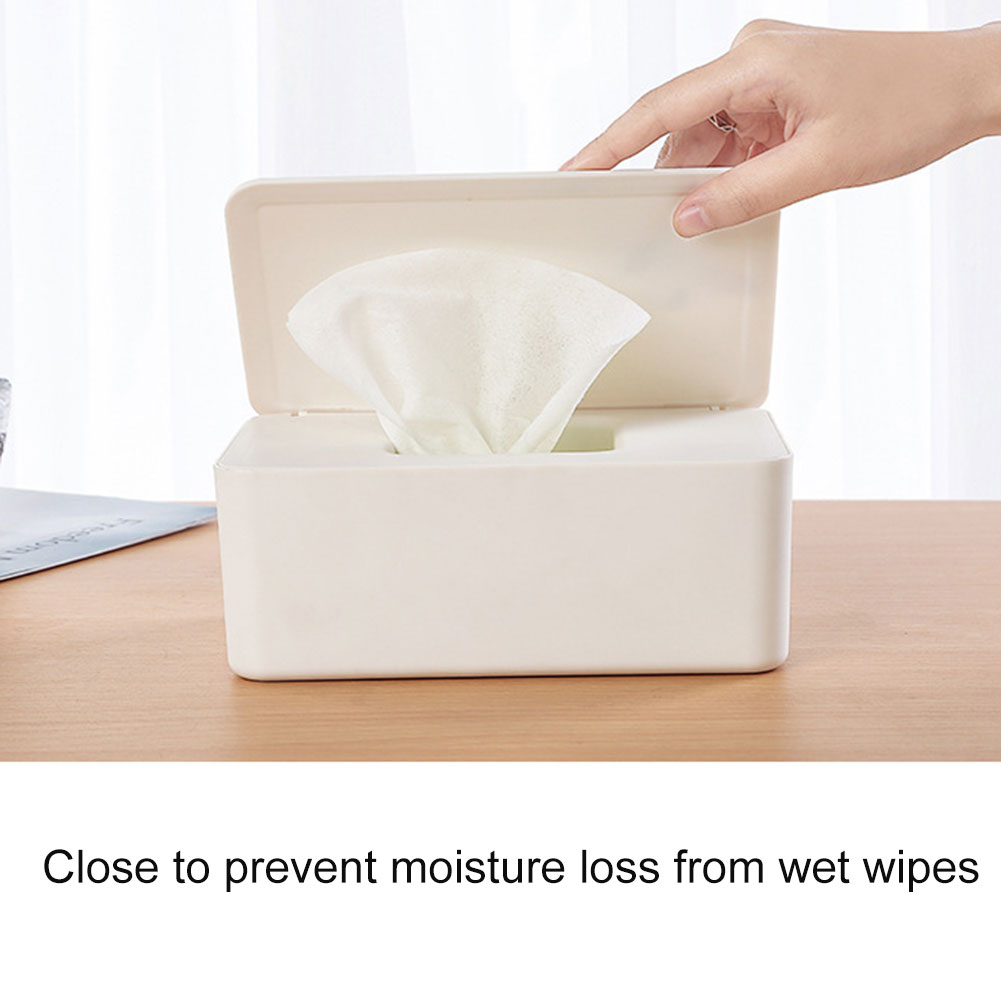 

Tissue Storage Box Case Wet Wipes Dispenser Holder with Lid for Home Office OCT998