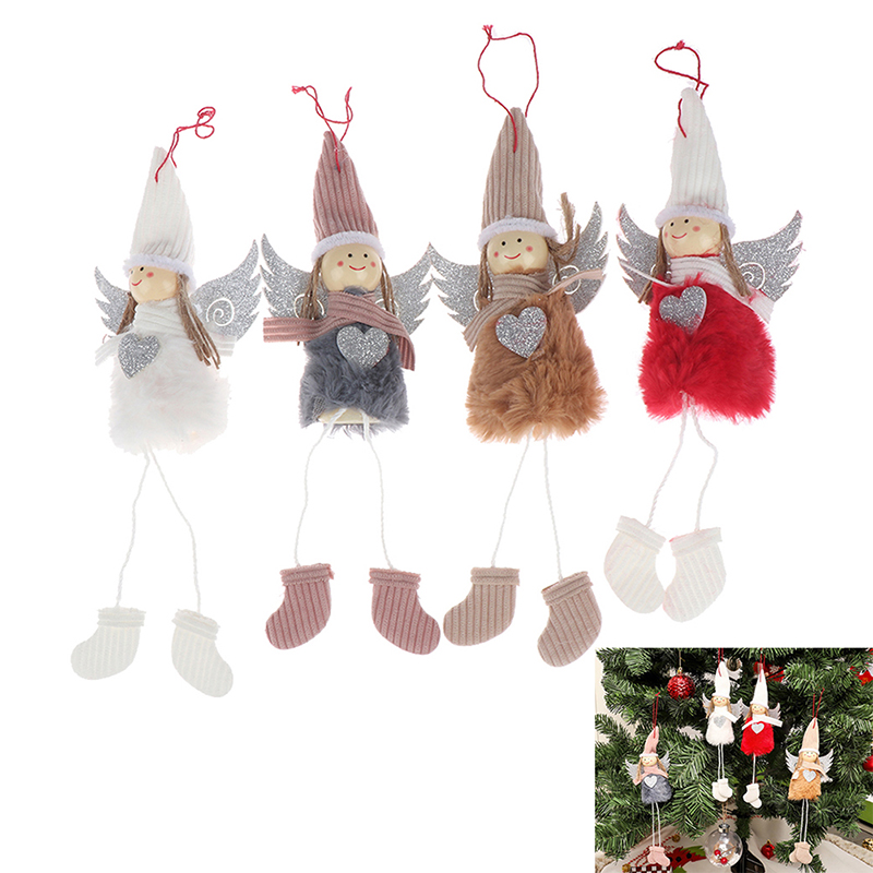 

Christmas Decoration Pendant FestivalCute Angel Plush Doll House Ornaments Christmas Tree Creative Decorative Accessories