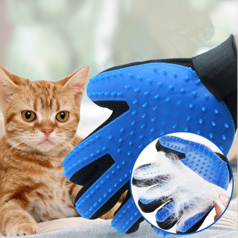

Pet Soft Silicone Dog Cat Pet brush Glove Cat cleaning Gentle Efficient Cat Grooming Glove Dog Bath Supplies Pet Glove combs