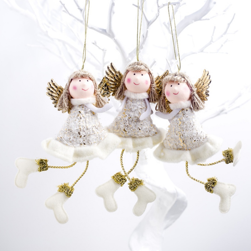 

Christmas Cute Plush Toy Doll Ornaments Silver Plush Hanging Posture Doll Window Snowman Decoration for Home Christmas Tree Xmas