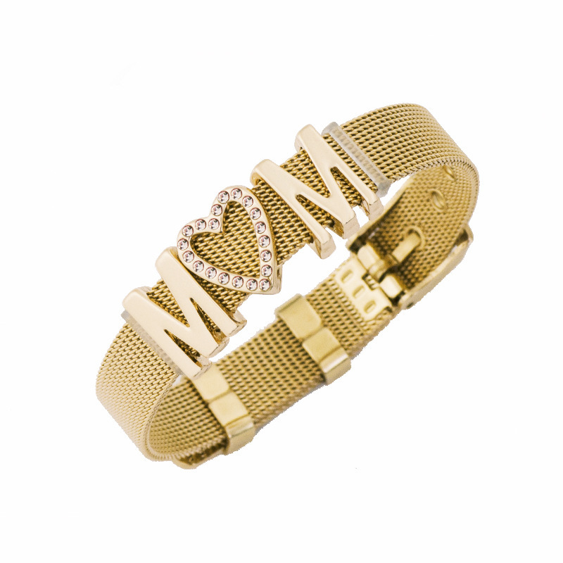 

Keeper Group Combine Bracelet Diamond Mom Stainless Steel Watchband