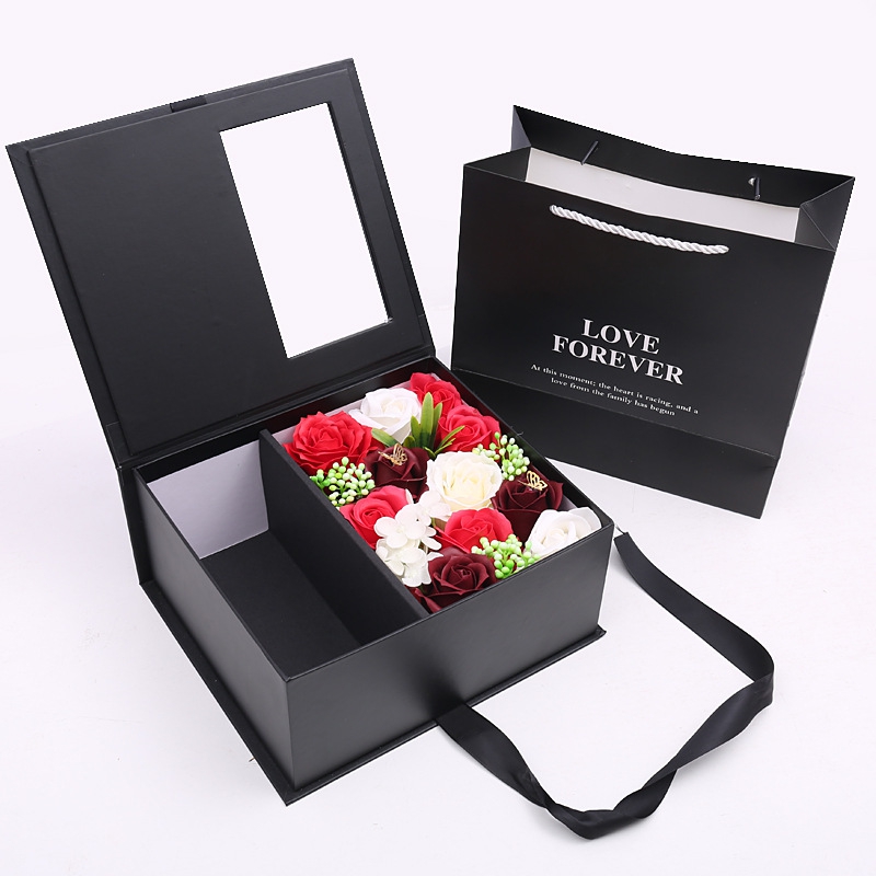 

Surprise Gift Box Flip Valentine'S Day Birthday Gift Simulation Flower