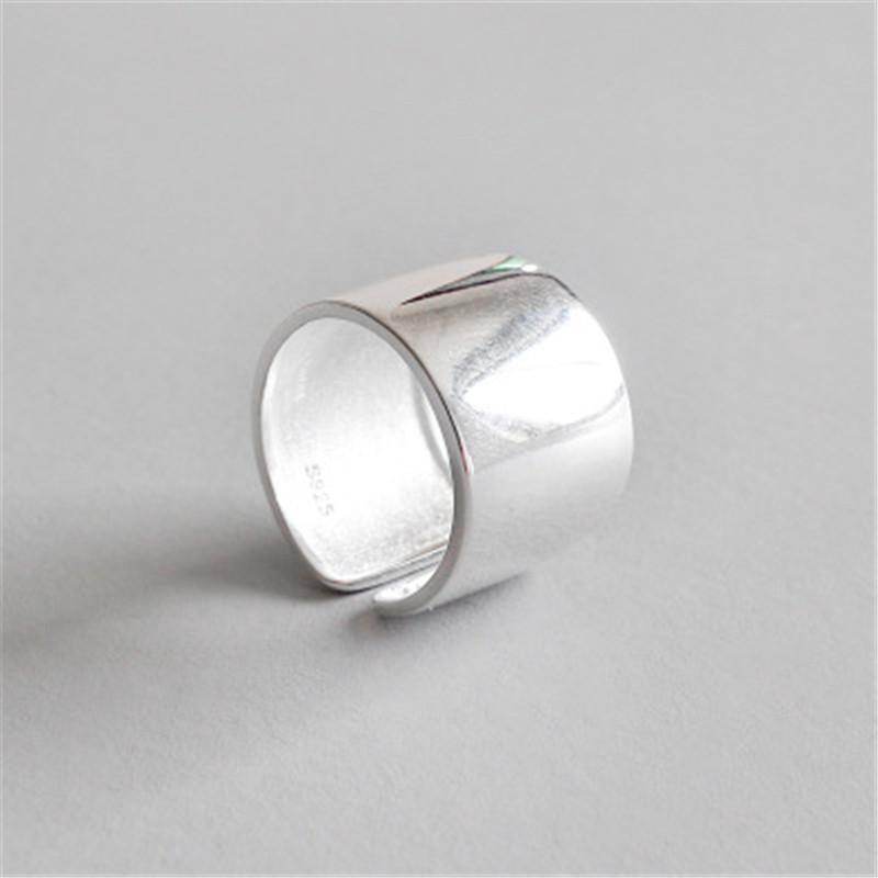 

925 Sterling Silver Adjustable Finger Ring For Women Men Party Jewelry Joyas de Plata 925 Bijoux New Fashion Wide Open Rings