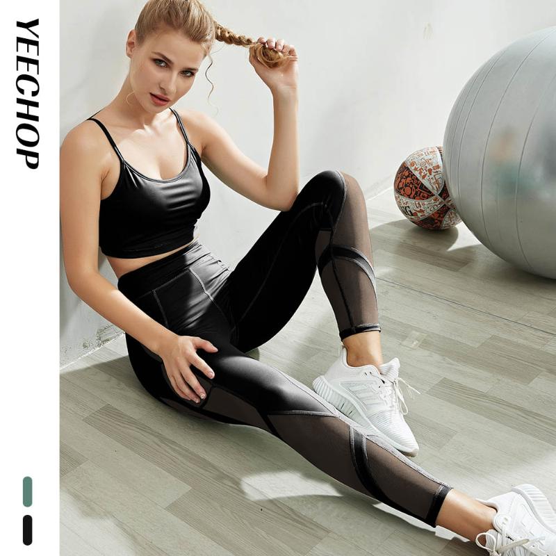 

Yeechop Women Seamless Yoga Set Fintness Clothing Sportswear Women High Waist Gym Leggings Padded Sports Bra 2 Pcs Sports Suits, Green leggings