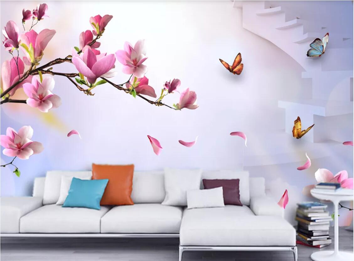 

3d room wallpaper custom photo mural HD fashion magnolia flower 3D TV background wall wall murals 3d landscapes room wallpaper for walls 3 d, Non-woven fabric