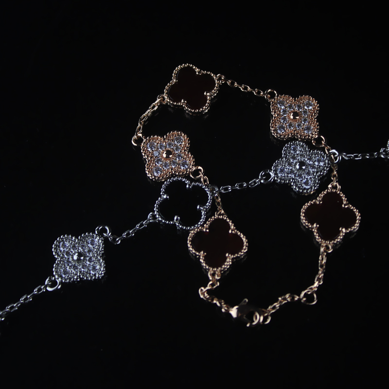 Diamantes de Imitación Novia Pulsera 7 Filas Plata Boda de Cristal Ajustable S-L