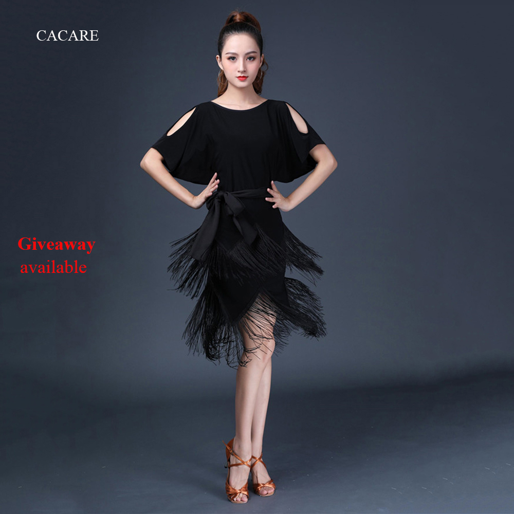

Latin Dance Dress Women CHEAPEST Salsa Dance Competition Tassel Dresses Samba Latin style Costumes Fringed D0305 Tassels Hem Giveaway, Milk fiber material