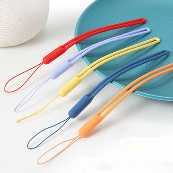 

50pcs 19cm Luqid Silicone Hand Wrist Lanyard Strap For Mp3 4 USB Flash Drive key Keychain ID Badge Holder Mobile Phone Strap