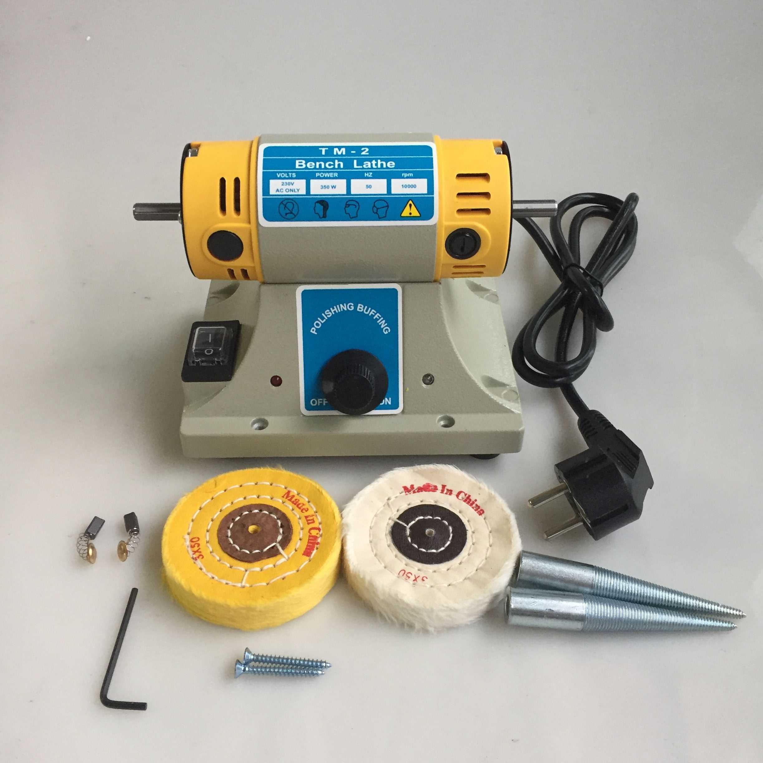 2*USA Mini Polisher Polishing Machine Dental Jewelry Lathe Bench buffing Grinder