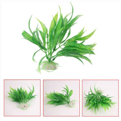 

2019 Hot sales Free shipping Wholesales Artificial Plastic Water Plant bamboo leaf Decoration Ornament For Aquarium