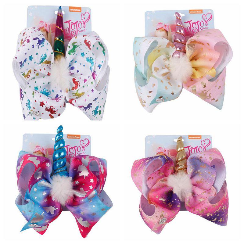4 Inch Pink Unicorn Mirrored Glitter Children/'s Hair Bow