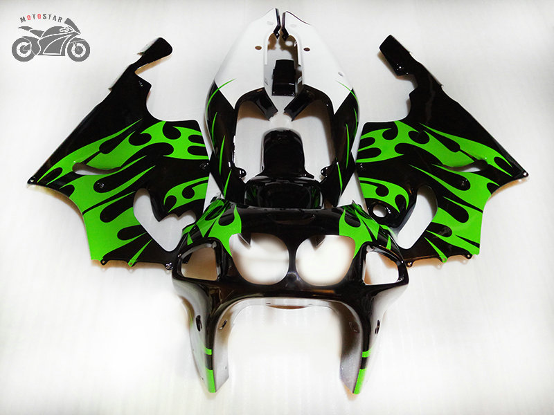 

High quality motorcycle fairing kits for KAWASAKI 1996-2003 Ninja ZX7R ZX-7R 96-03 03 ZX 7R green flames Chinese fairings set, Same as the picture
