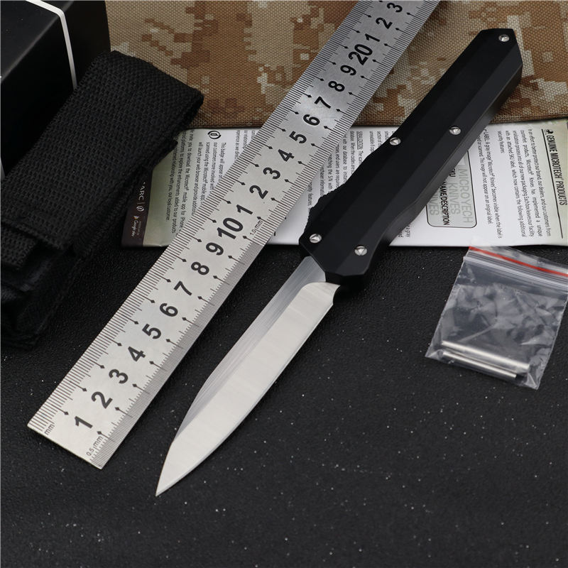 

Survival Military Tactical Auto Knife 7CR17Mov EDC Blade Aluminum Alloy Handle Hunting Jackknife Navaja Automatic Knives Self Defense Pocket Multi-tool