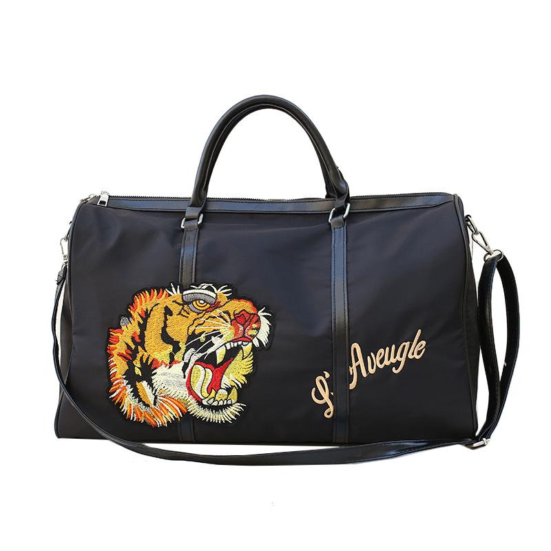 

Designer- bag Embroidered tiger travel tote purses and handbags shoulder crossbody luxury travel organizer brand Sports leisur bag, Black