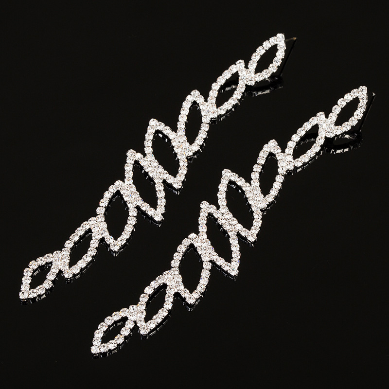 

Earrings Exaggeration Long A Diamond Ear Nail Earring Eardrop Woman Ornaments