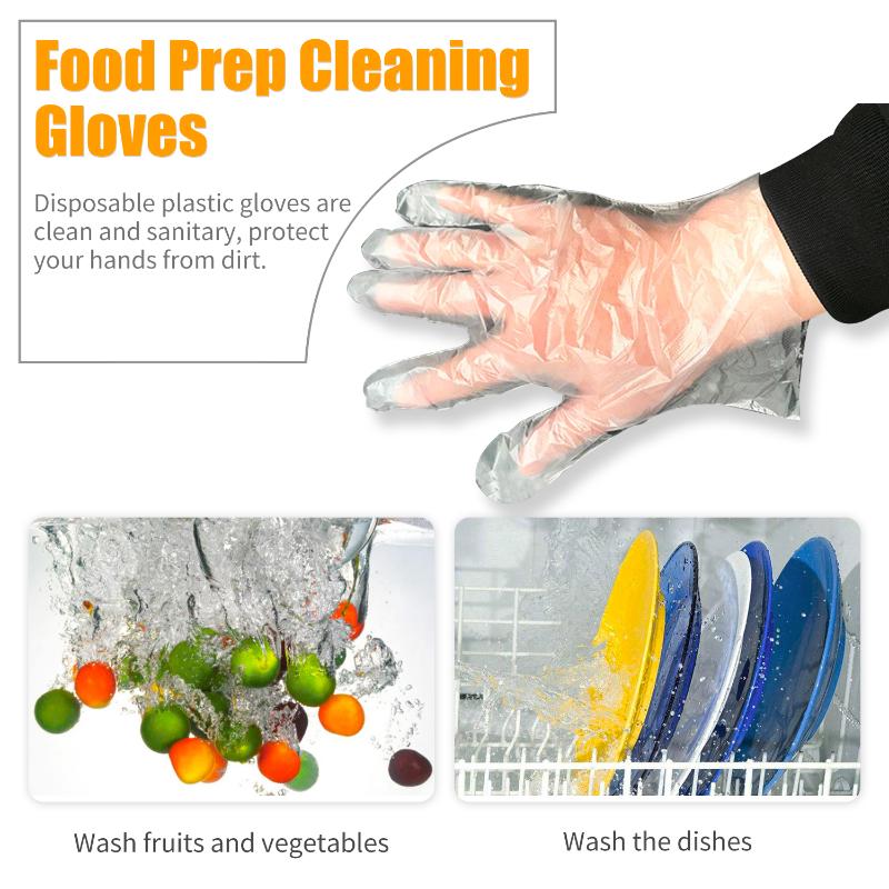 

Plastic Gloves Disposable Gloves for Restaurant Kitchen BBQ Eco-friendly Fruit Vegetable 50/100PCS/Set