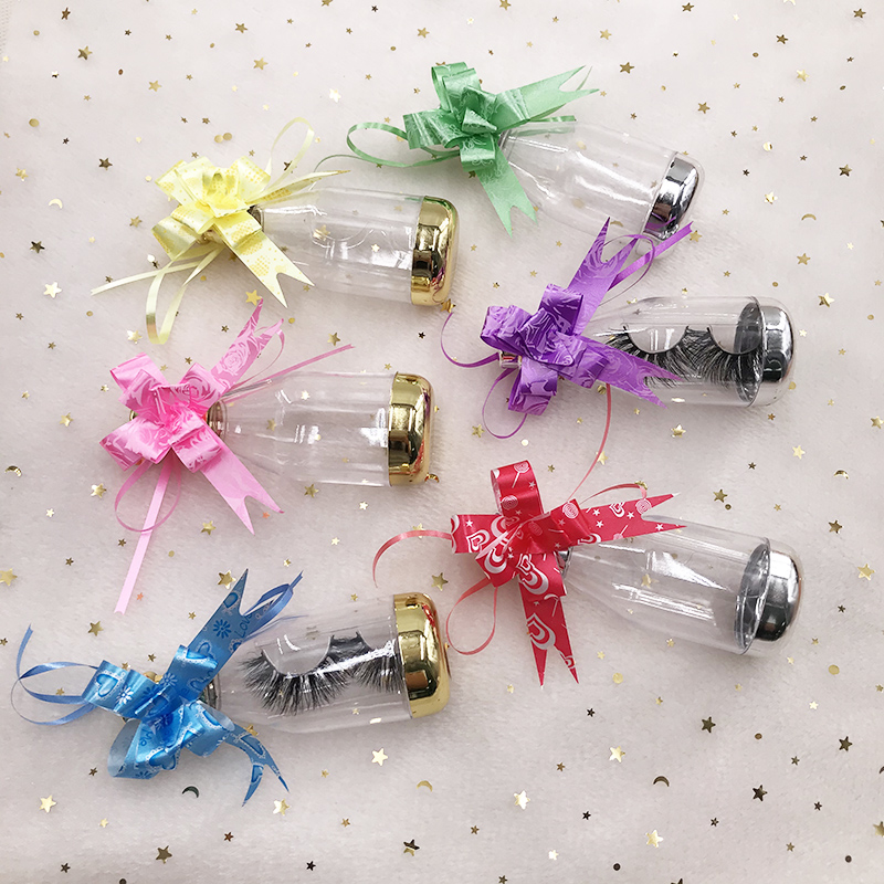 

Small clear bottle Empty eyelash box For Natural Length eyelashes