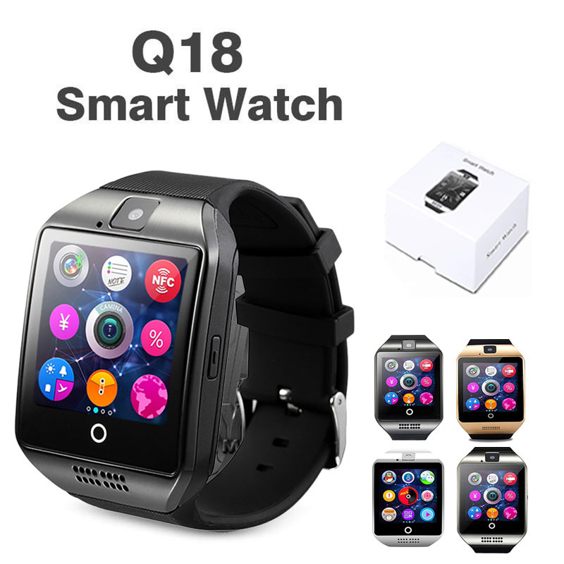 

Q18 Bluetooth Smart Watch Support SIM Card NFC Connection Health Smartwatches For Android Smartphone with Retail Package