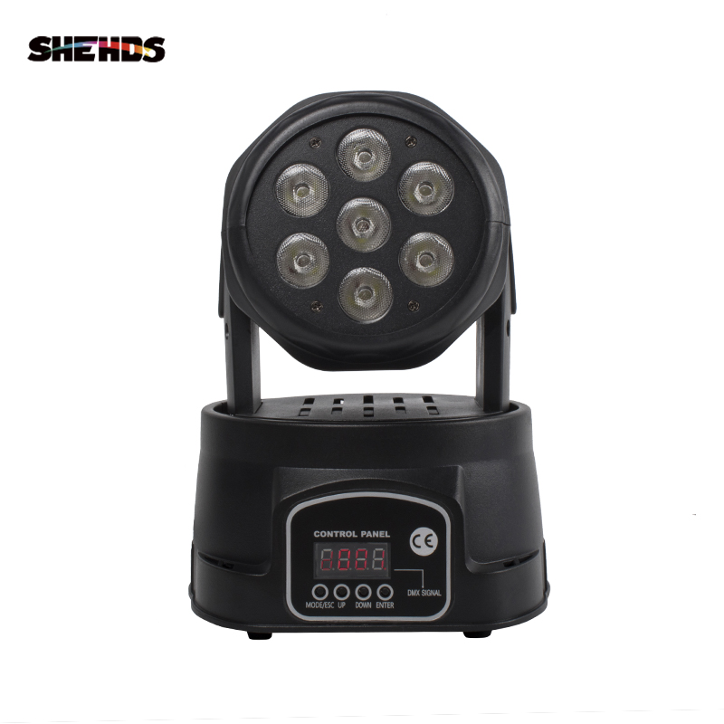 

SHEHDS LED 7X18W Wash Light RGBWA+UV 6in1 Moving Head Stage Light DMX Stage Light DJ Nightclub Party Concert Stage Professional