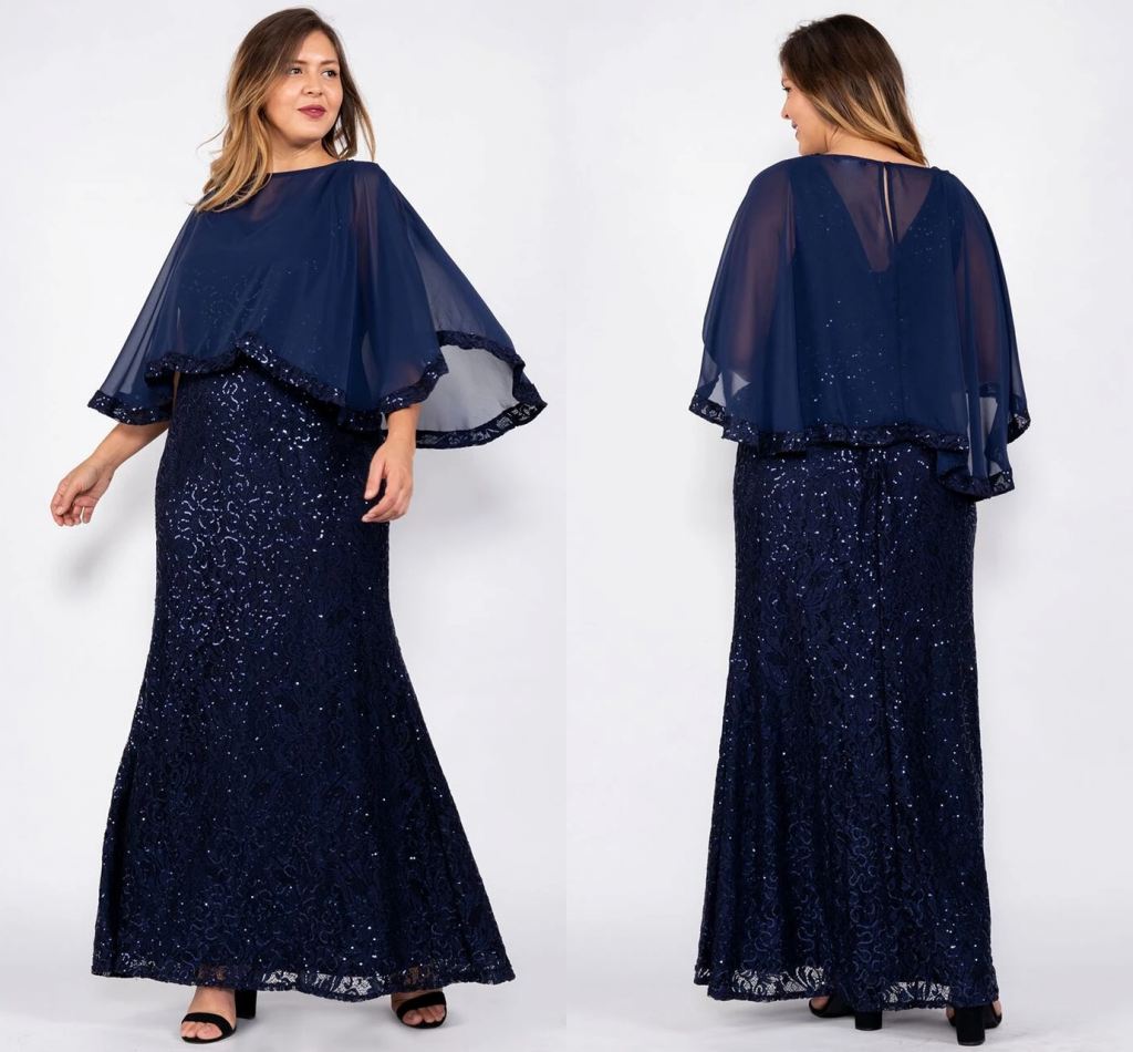 navy blue chiffon shawl