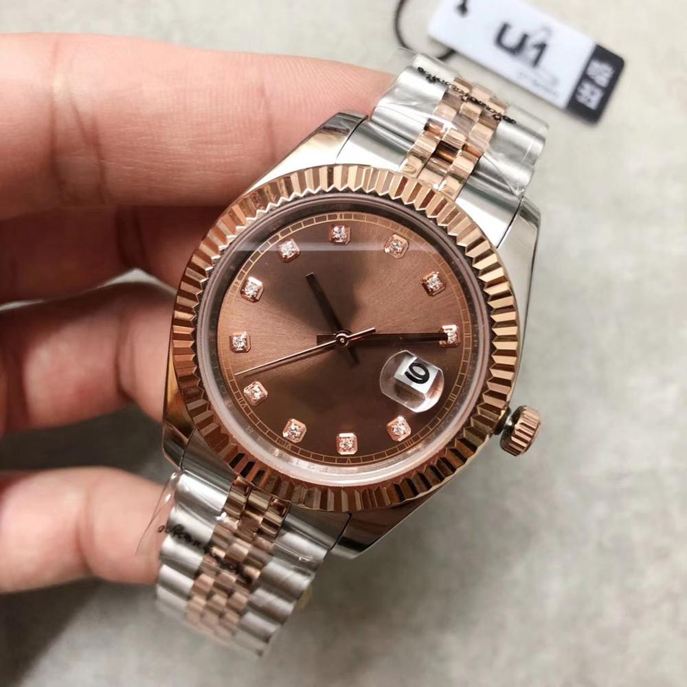 

2019 U1 factory men's automatic watch datejust m126331-0004 series 41 mm chocolate color dial sapphire glass high quality mechanical watche, Make waterproof