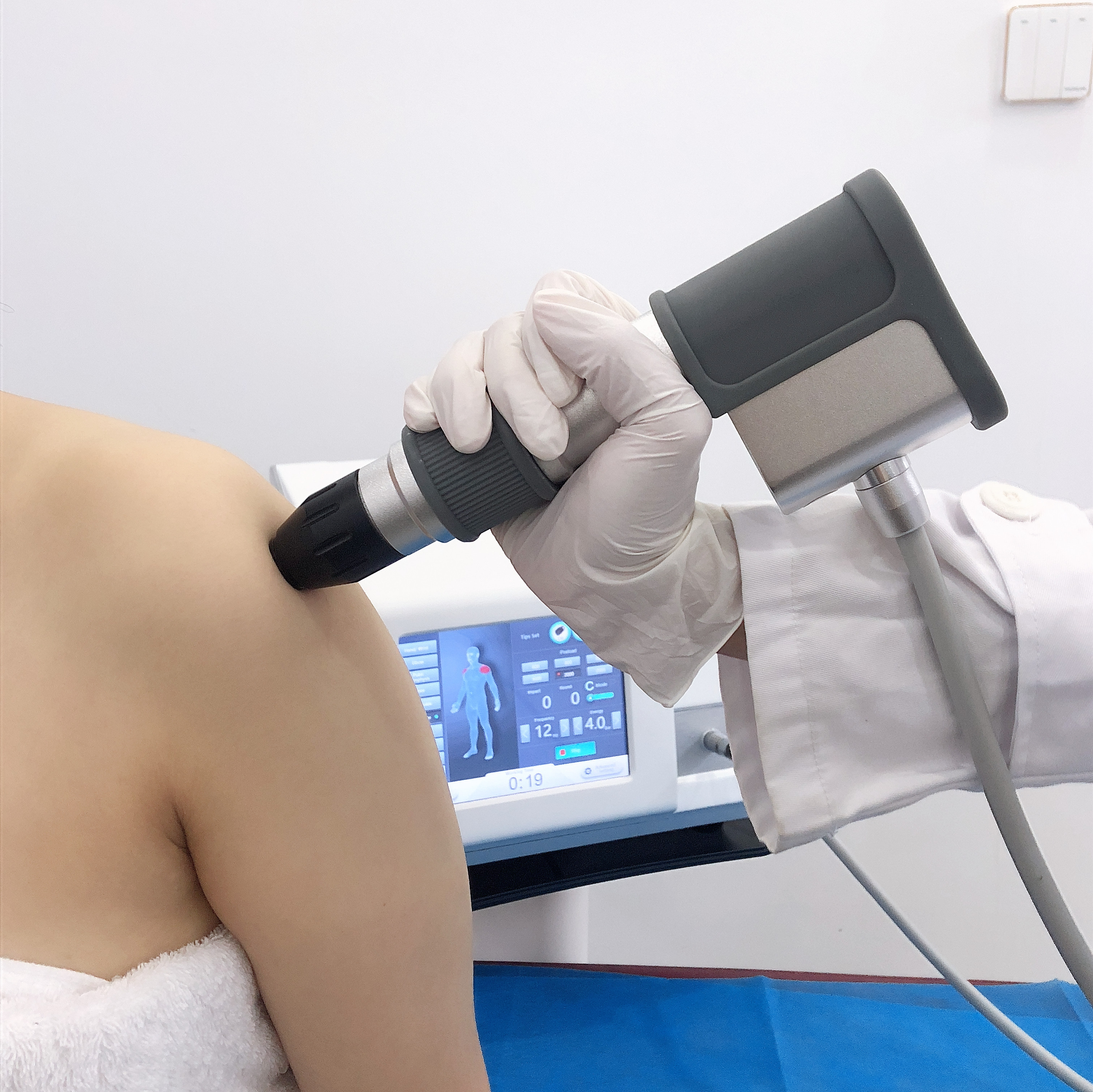 

Onda da choque Portable Physiotherapy Physical therapy Body massage Extracorporeal Shock wave Machine RSWT therapy machine