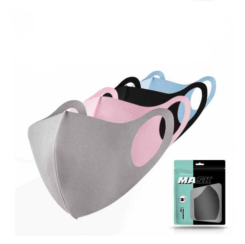 

Adult Children Cotton Mask Ice Silk Anti Dust Mouth Cover PM2.5 Resuable Washable Face Mask Anti Bacterial Multi Color