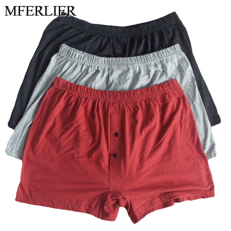 

Plus size underwear men cotton Loose men boxer 4 colors, Random 4 pieces