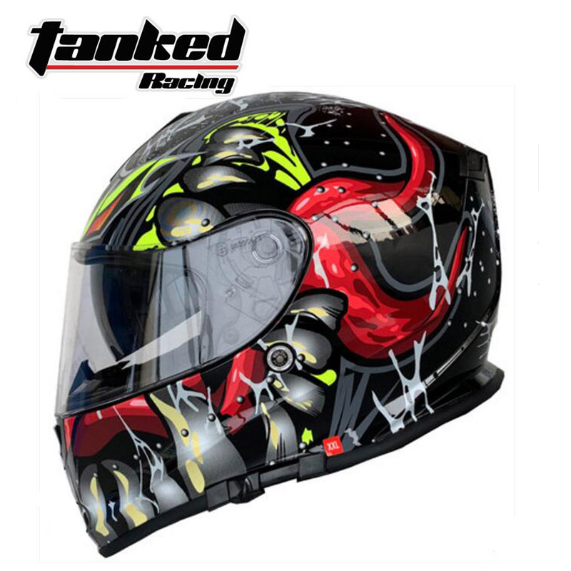Off Road Casco integrale del motociclo per adulti Winproof antifog flip up caschi da moto con visiera motocross racing CPAs