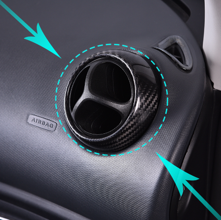 

Car air conditioning vent decoration real carbon fiber car interior trims for new smart 453 forfour fortwo Modification styling