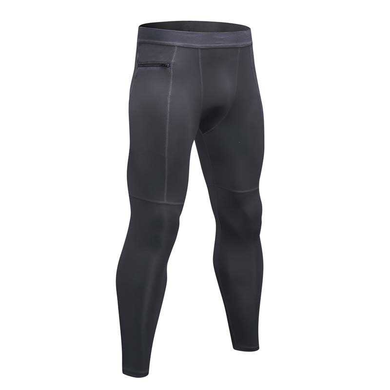

Mens Compression Pants Sports Running Tights Basketball Gym Pants Bodybuilding Jogger Fitness Skinny Leggings Trousers Pocket, Black