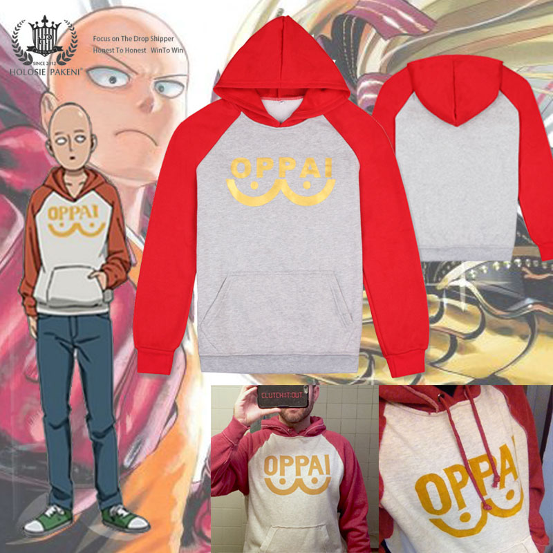 

Dropshipping USA Size One Punch Man Hero Saitama Oppai 3D Print Hoodies Unisex Sweatshirts Streetwear Casual Tracksuit Pullover, Red