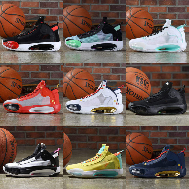

Men XXXIV 34 Black Gold Basketball Shoes Adult Athletic BHM Christmas Day Jumpman Candy Kids Sports Sneakers Shoes, As photo 5