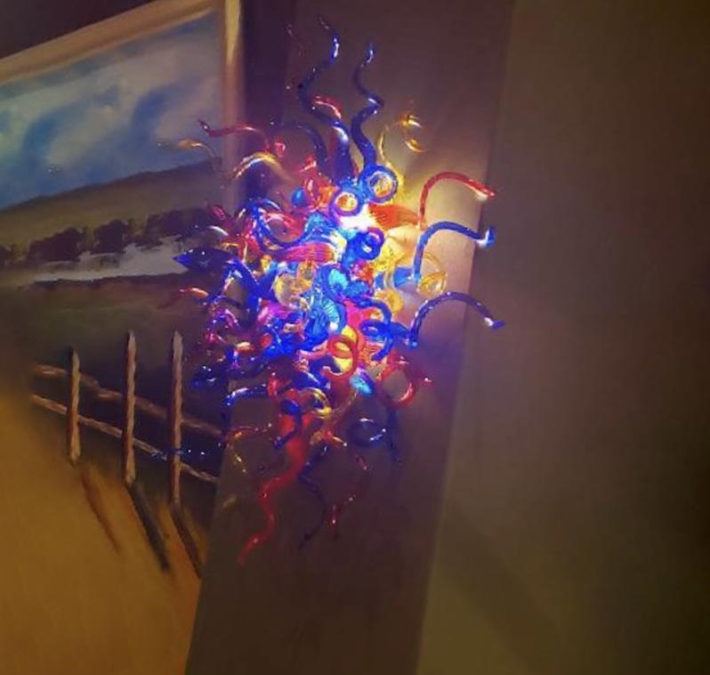 

New Arrival Colors Hand Blown Glass Italian Style Wall Sconce Murano Mouth Blowing Art Wall Decoration Lights