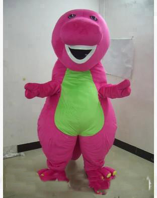 

2018 Discount factory sale hot Profession Barney Dinosaur Mascot Costumes Halloween Cartoon Adult Size Fancy Dress, As pic