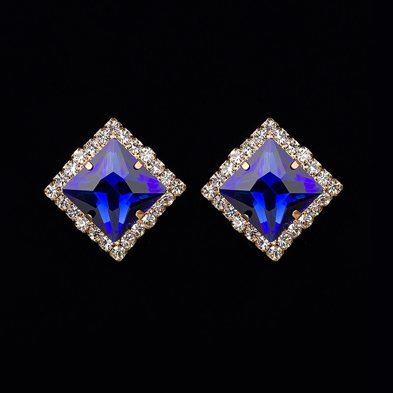 

Jewelry Personality Diamond Square Crystal Ear Nail Eardrop Ornaments