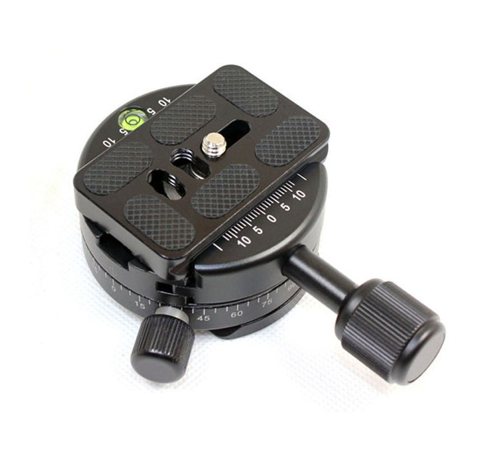 

X64 360 Degree Rotation Panoramic Tripod Ball Head 3-way Bubble Level with Quick Release Plate for Mirrorless SLR Camera