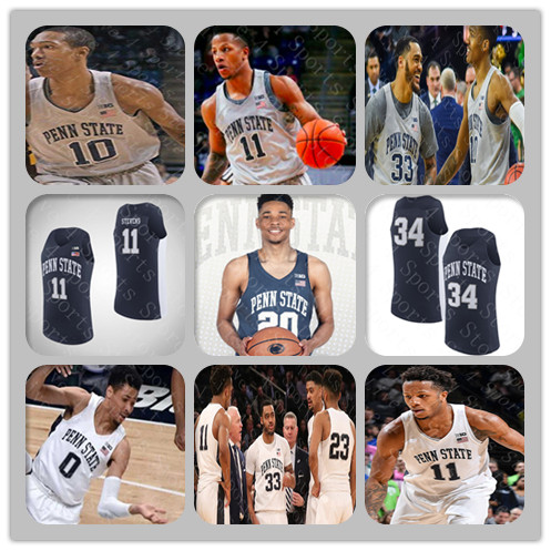 

Custom Men Penn State Nittany Lions College Basketball Jersey Lamar Stevens Rasir Bolton Kyle McCloskey Myles Dread Myreon Jones Watkins, White