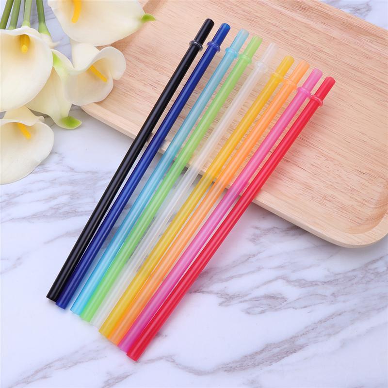 

Mixed color plastic straw threaded solid straws for party home bar with brushes 25pcs/lot XD22712