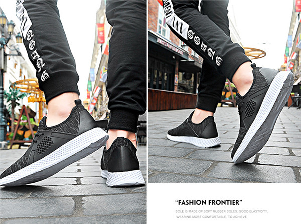 

Men Jogging Running Shoes Light Outdoor Sport Shoe Black White zapatillas hombre deportiva sale with Box