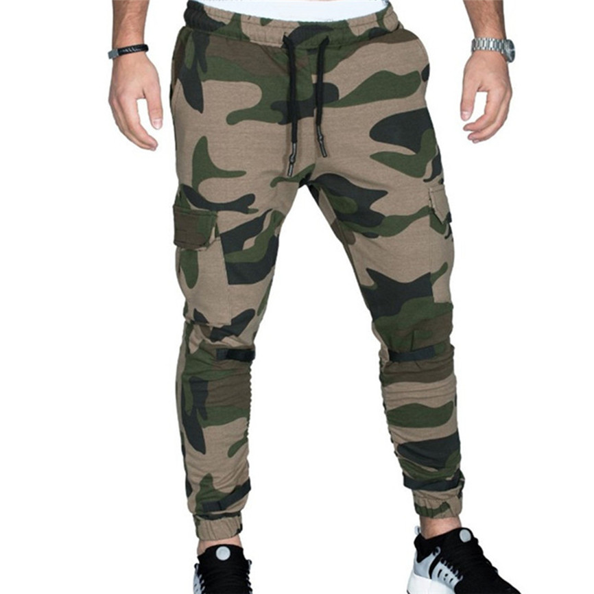 

Tactical Pants Men Tight Beam Foot Drawstring Sports Slacks Casual Elastic Pockets Trousers Trousers Men Pantalon Homme, Black