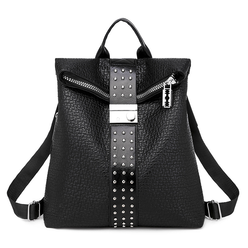 

Pink sugao designer backpack women shoulder bag 2020 new fashion rivet backpack black travel bag student school bag shoulder bags