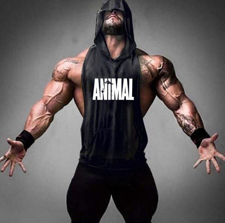 

New Arrival .Bodybuilding Stringer Hoodies Stringer Hoodie Fitness Brand Tank Top Men Clothing Cotton Pullover Hoody, White;black