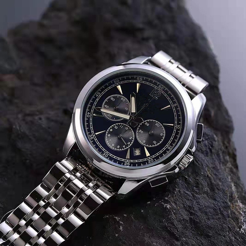 

Brand Designer Mens Watch LONGINE Luxury mens watch steel belt fashion retro gold watches carved Philip man casual Wristwatches