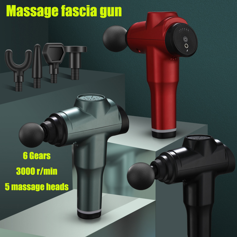 

Massage Gun Electric Fascia Gun Massage Muscle Relaxer Bodybuilding Exercise Relaxer Recovery Body Massager 5 Head